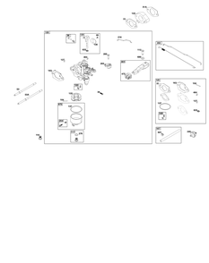 Carburetor And Fuel Supply Group Diagram and Parts List for 25V337-0019-F1 200000 - 399999 Briggs and Stratton Engine